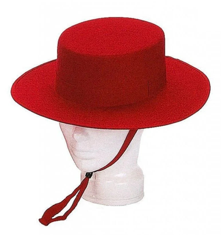Sombrero Cordobés Rojo Premium para Adulto Cordobeses Fycar