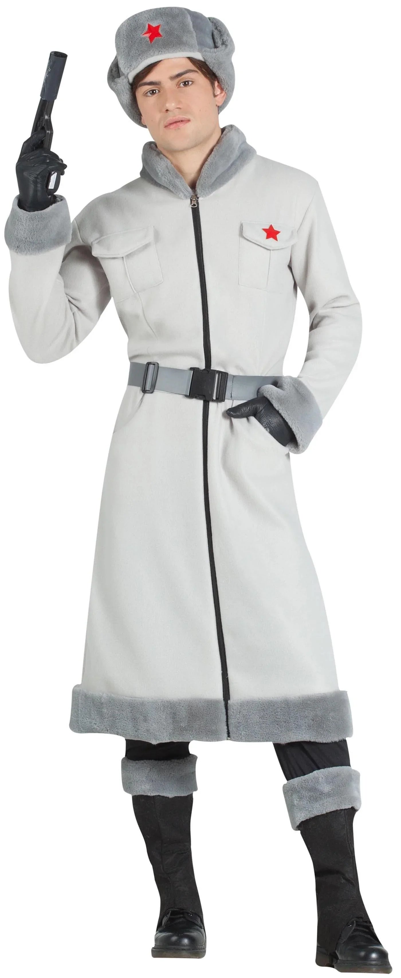 Disfraz de Espía Ruso Gris para Hombre Rusos Kimokawaii