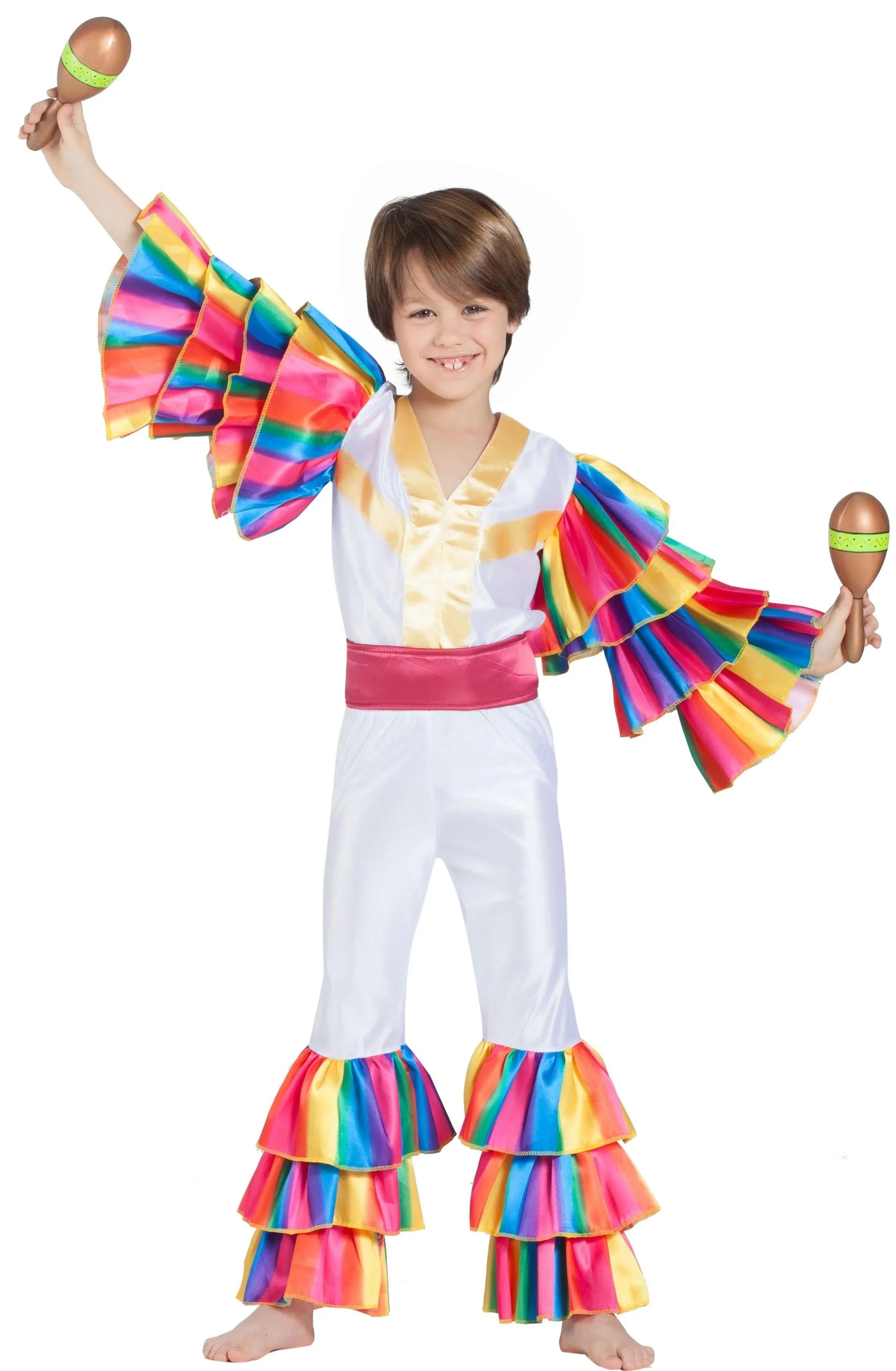 Disfraz de Rumbero Blanco para Niño Rumberos y Caribeños Kimokawaii