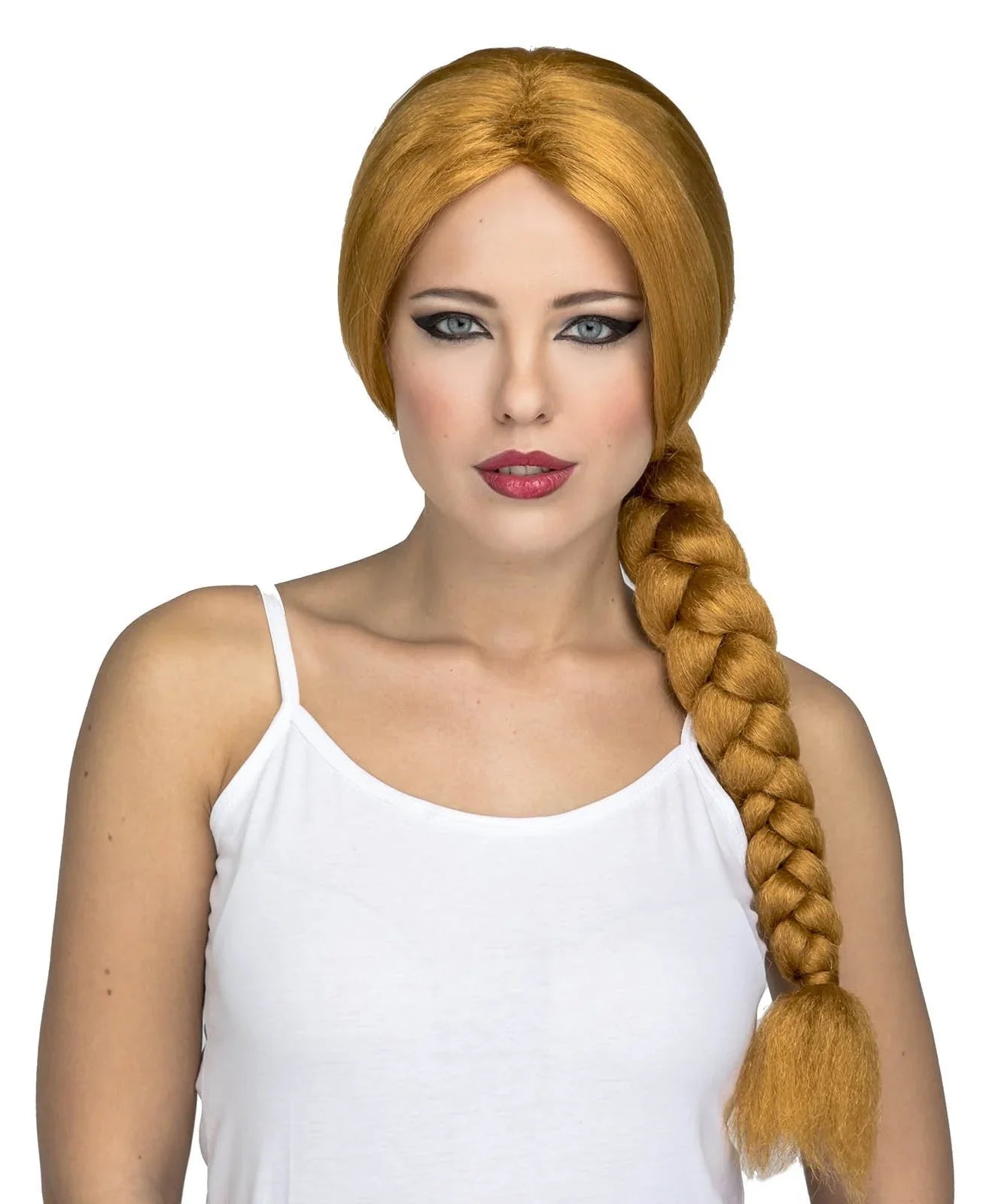 Peluca Pelirroja con Trenza Larga para Mujer Pelucas Pelirrojas Viving