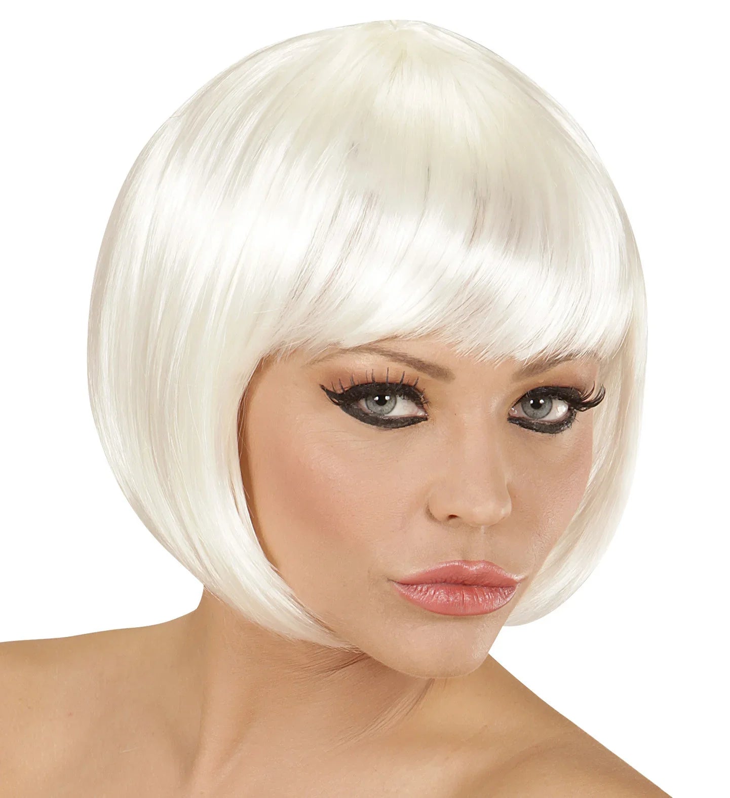 Peluca Media Melena Blanca COMPLEMENTOS Widmann