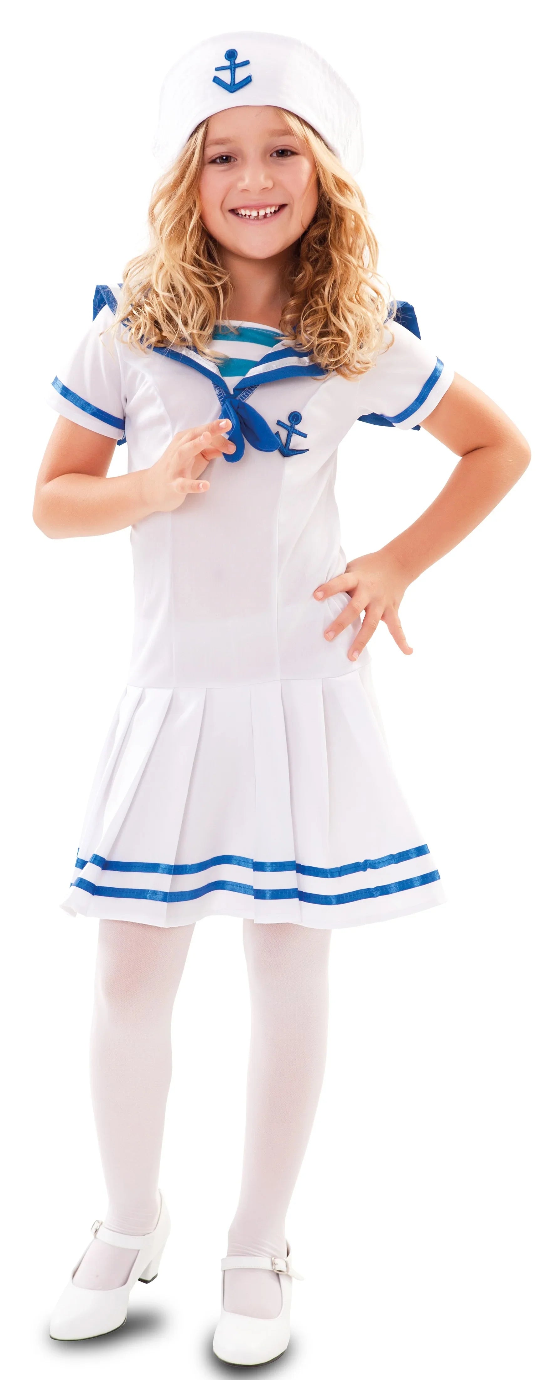 Disfraz de Marinera Blanca para Niña Marinero EuroCarnavales