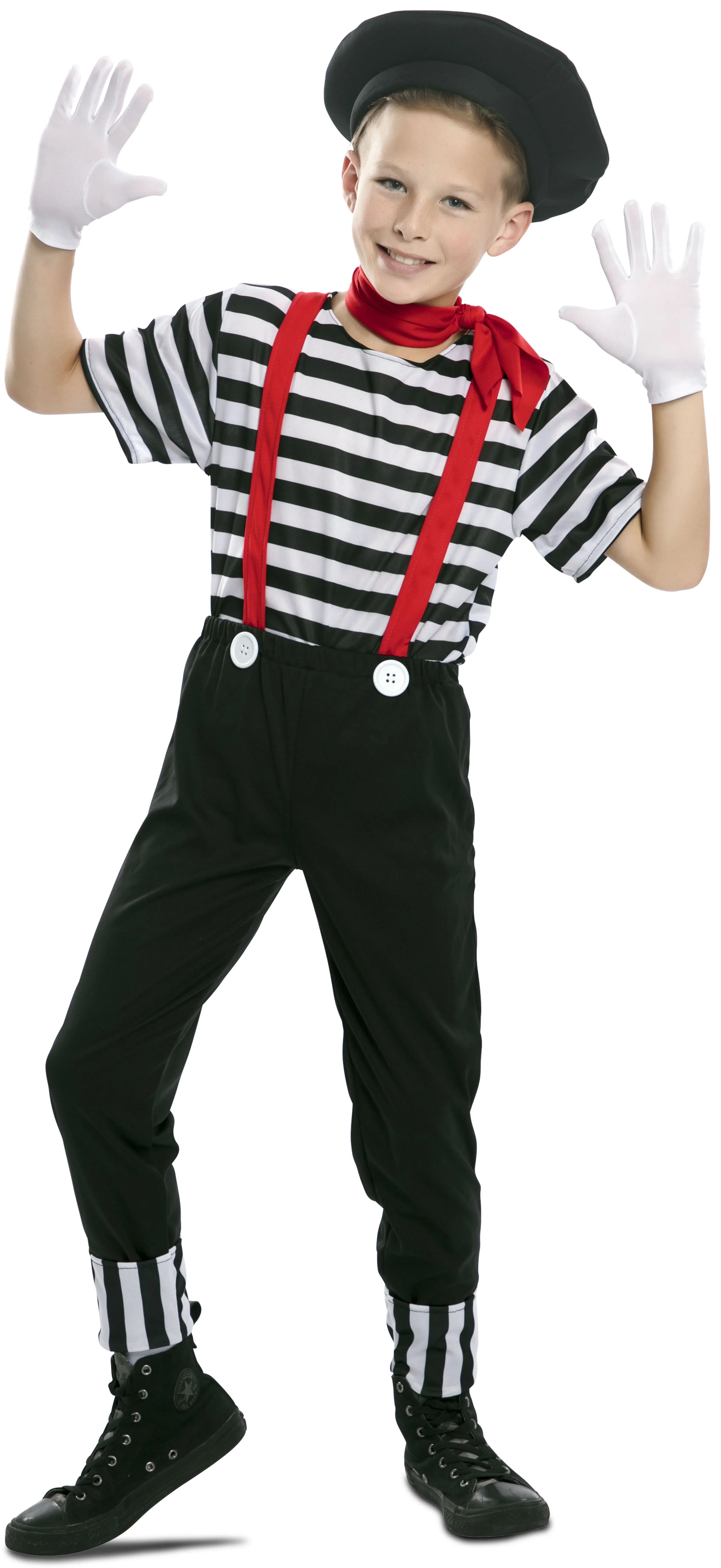Disfraz de Mimo Divertido para Niño Mimo EuroCarnavales