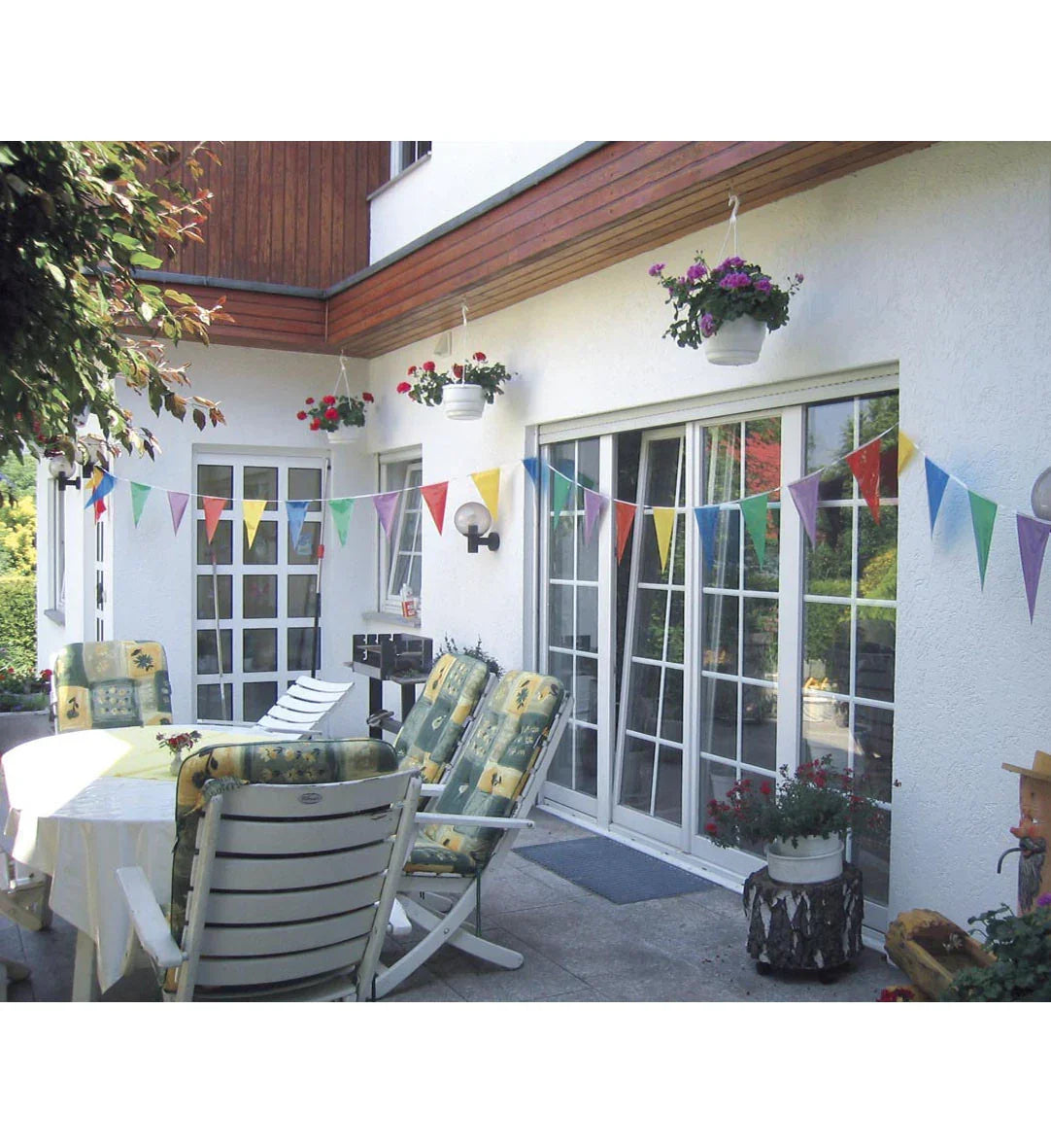 Guirnalda con Banderines de Colores para Exterior Decoración Widmann