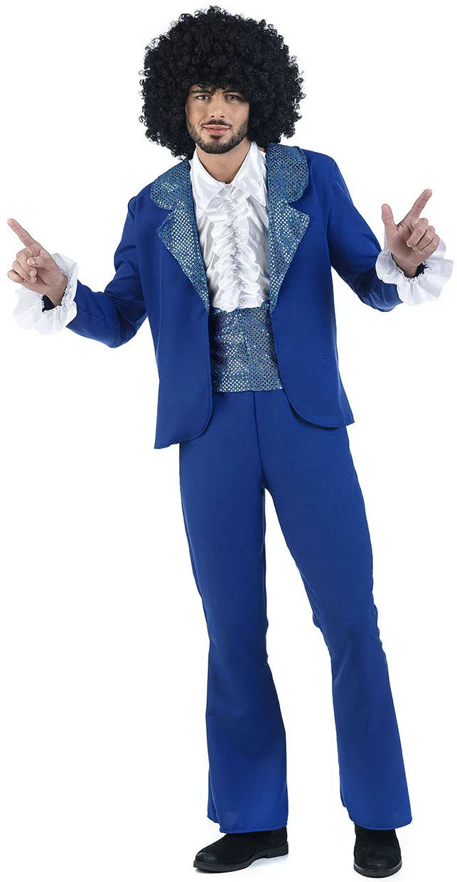Disfraz Disco Azul Premium para Adulto Discotequeros Limit Sport