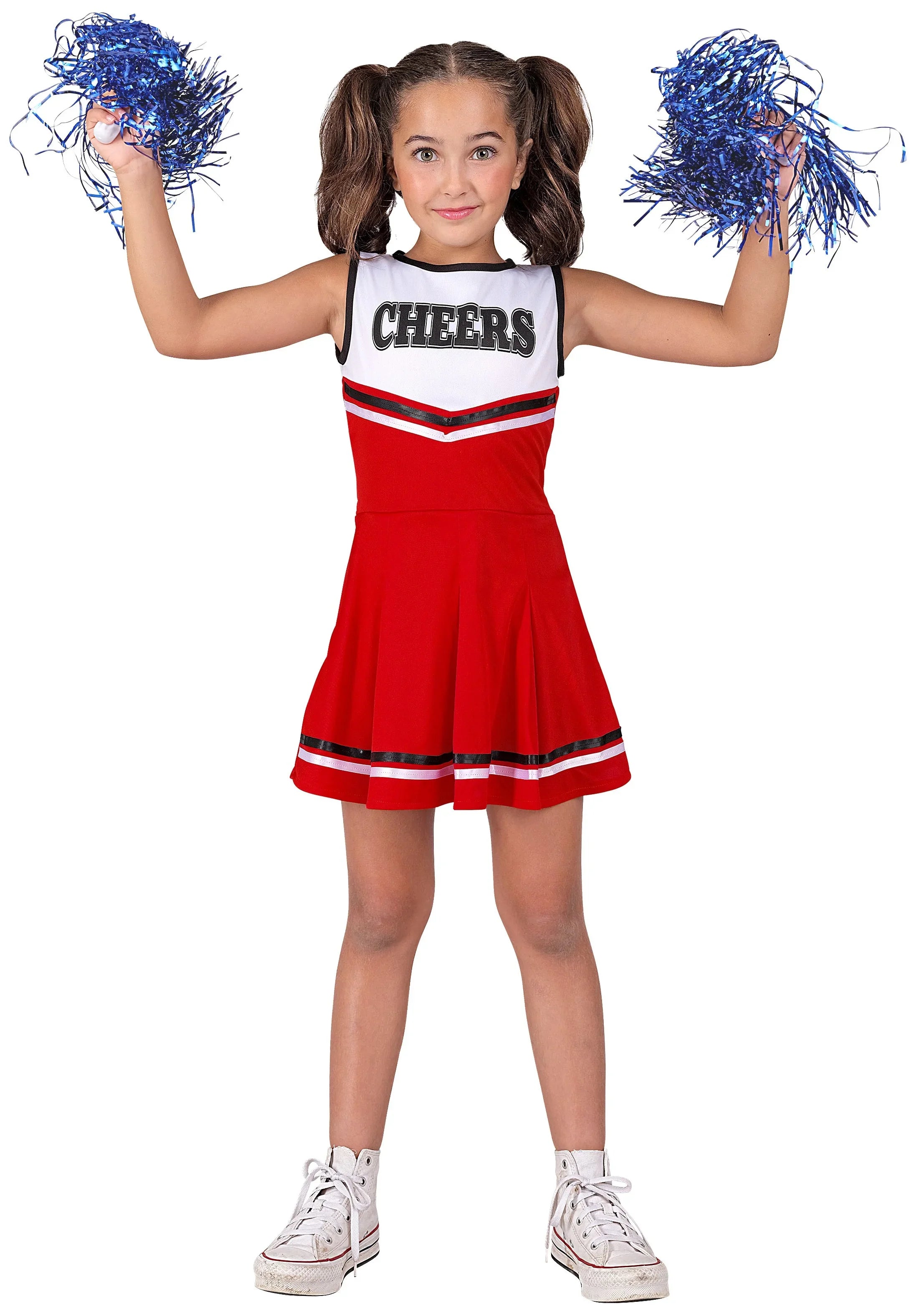 Disfraz de Cheerleader Rojo y Blanco para Niña Animadoras Widmann
