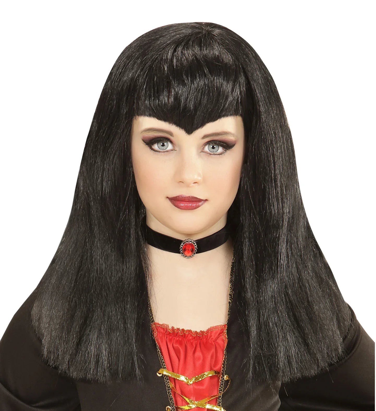 Peluca de Vampiresa Morena Infantil Pelucas Morenas Widmann