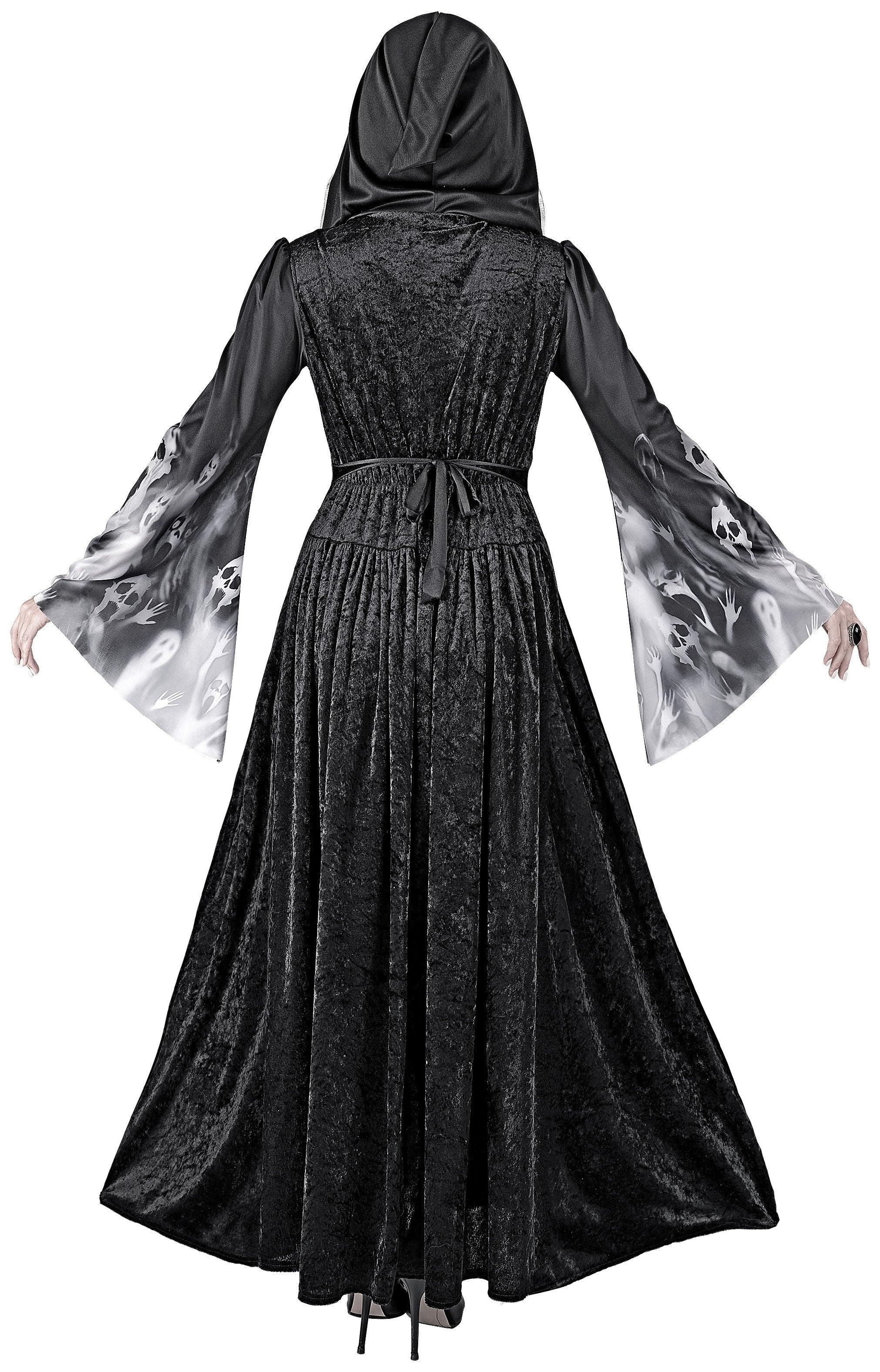 Disfraz de Bruja Nigromante con Capucha para Mujer Hechiceras y Brujos Medievales Widmann