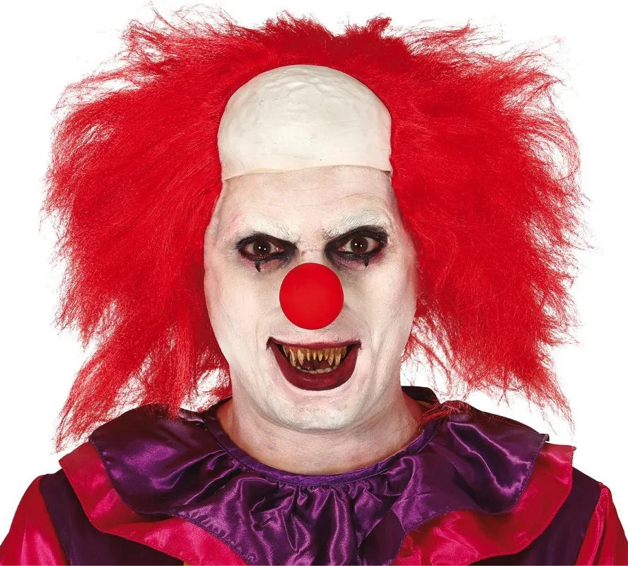 Peluca de Payaso Penny Roja con Calva Pelucas Rojas Guirca
