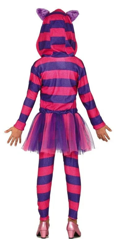 Disfraz de Gato Cheshire con Tutú para Niña Alicia en el País de las Maravillas Guirca