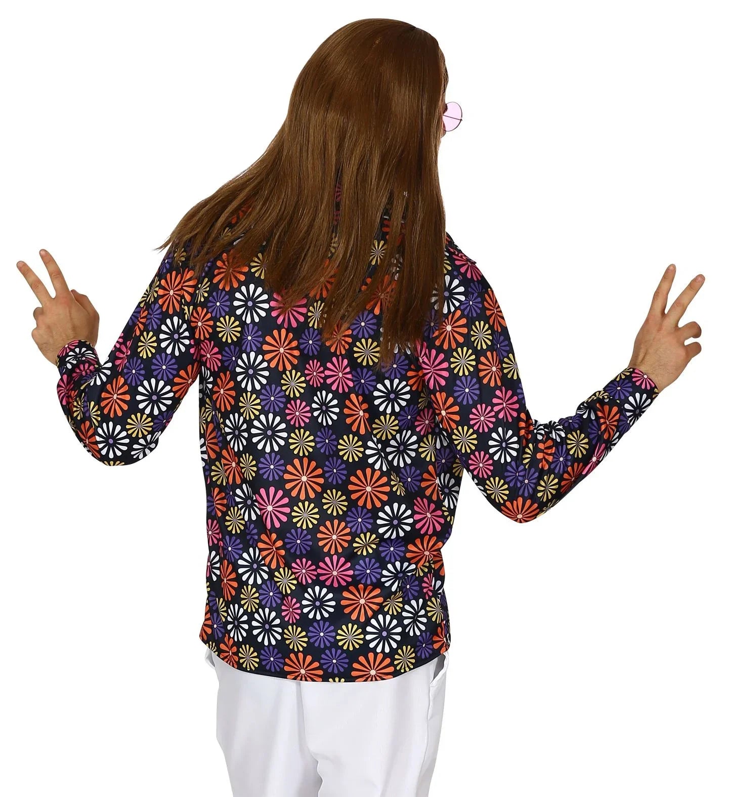 Camisa Hippie con Flores de Colores para Hombre Complementos Hippies Widmann