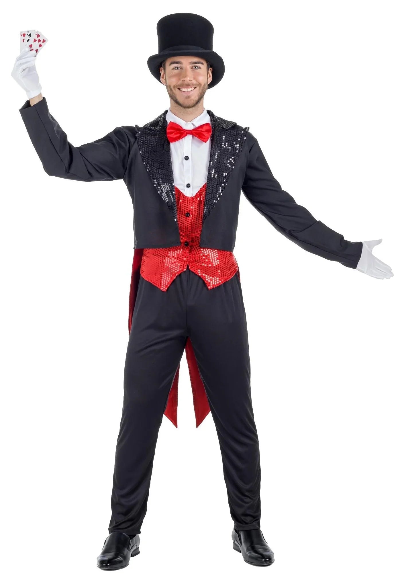 Disfraz de Mago Ilusionista con Chaqué para Hombre Magos y Hechiceros Kimokawaii