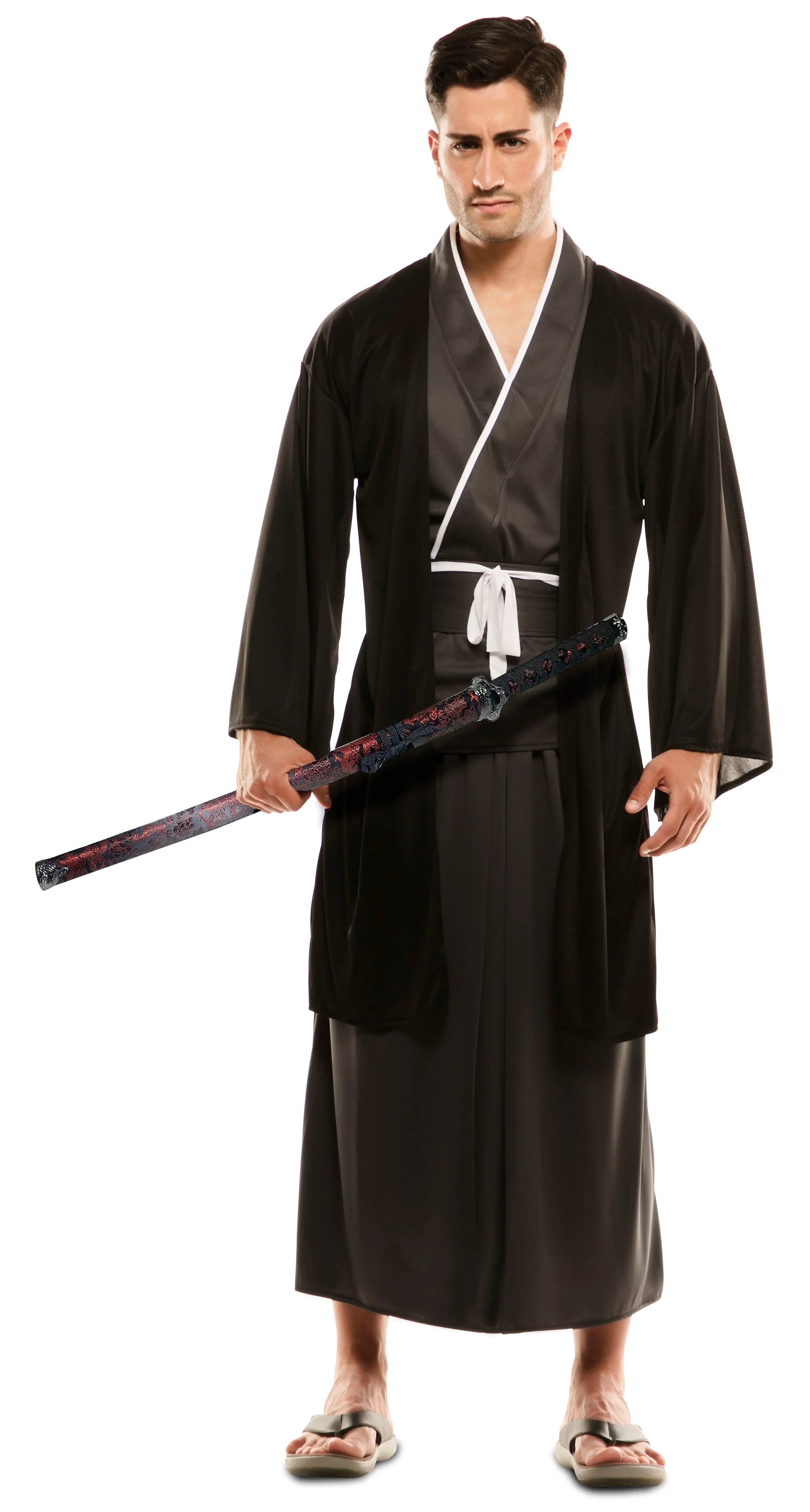 Disfraz de Samurái Japonés Negro para Hombre Samurai EuroCarnavales