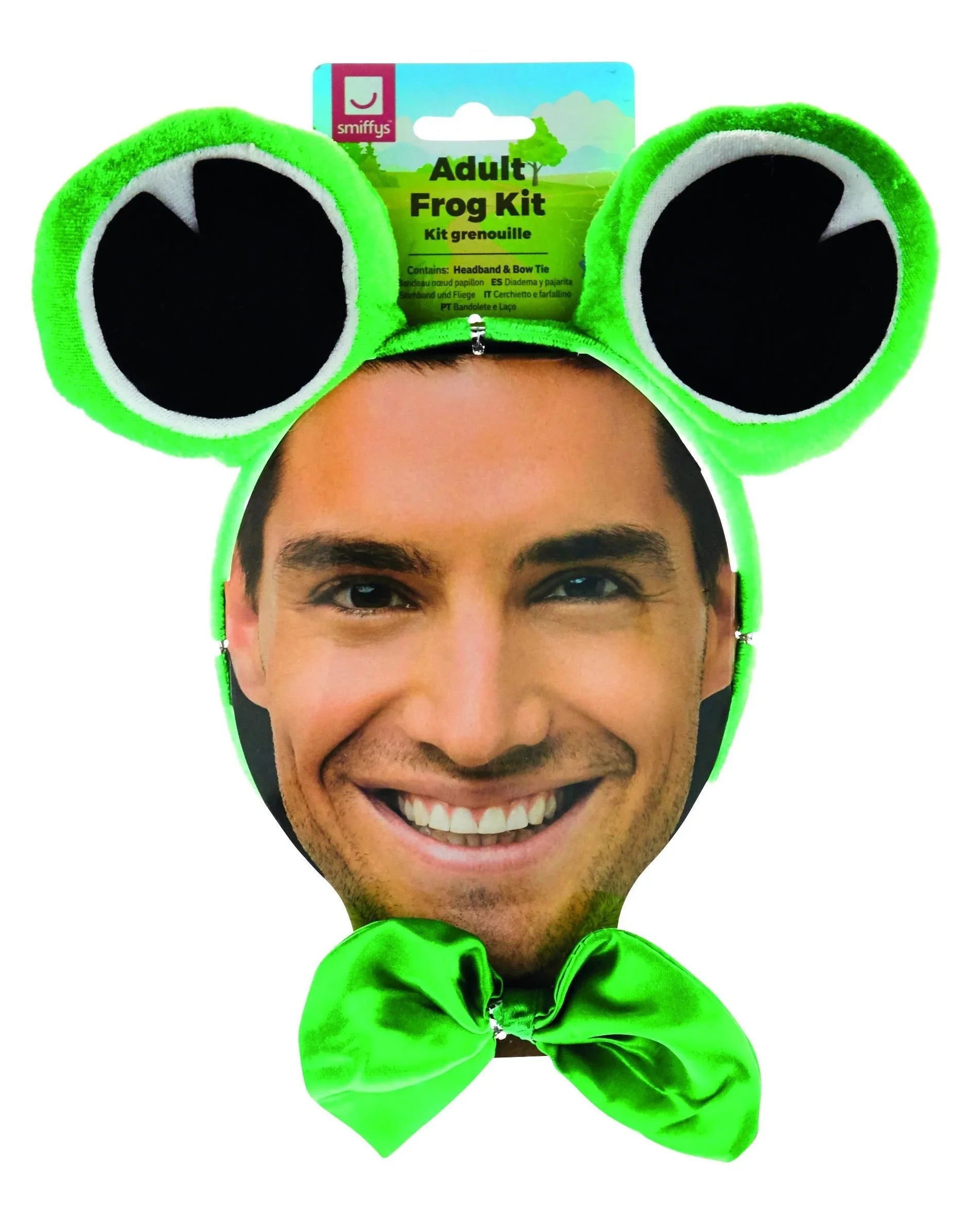 Kit de Rana con Diadema con Ojos y Pajarita Rana Smiffys