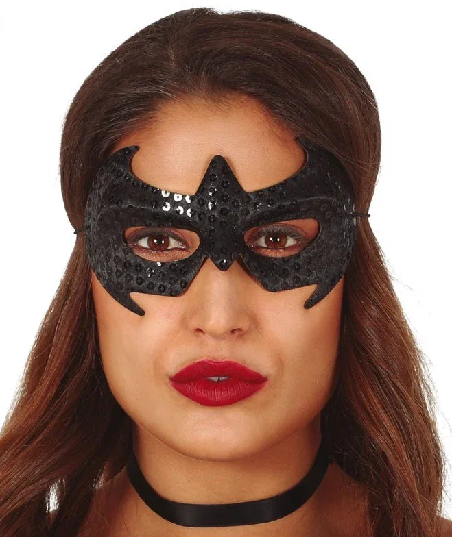 Antifaz de Superheroína Negro Batman Guirca