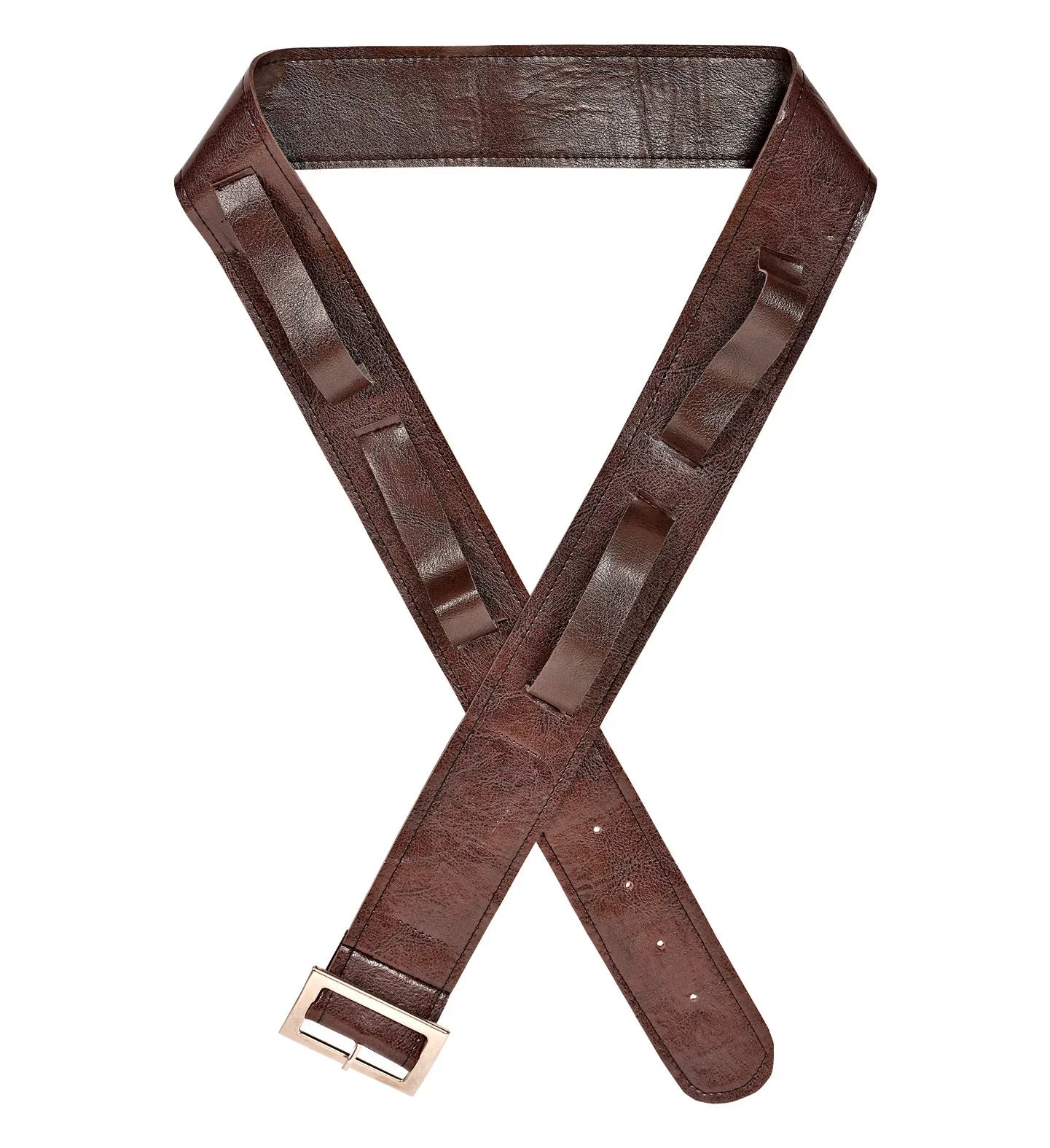 Cinturón Marrón de Polipiel con Fundas para Espadas Cinturones Widmann