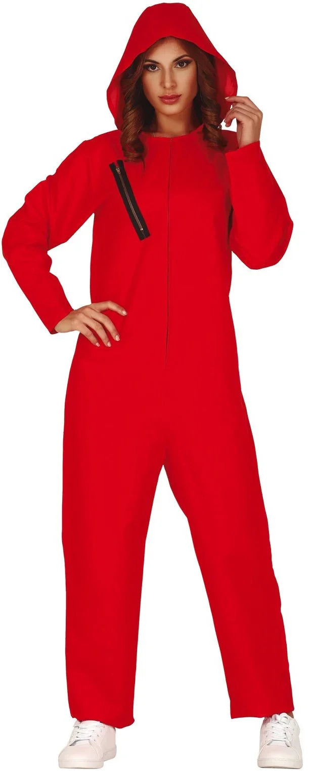 Disfraz de Mono Rojo con Capucha para Mujer Cine y TV Guirca