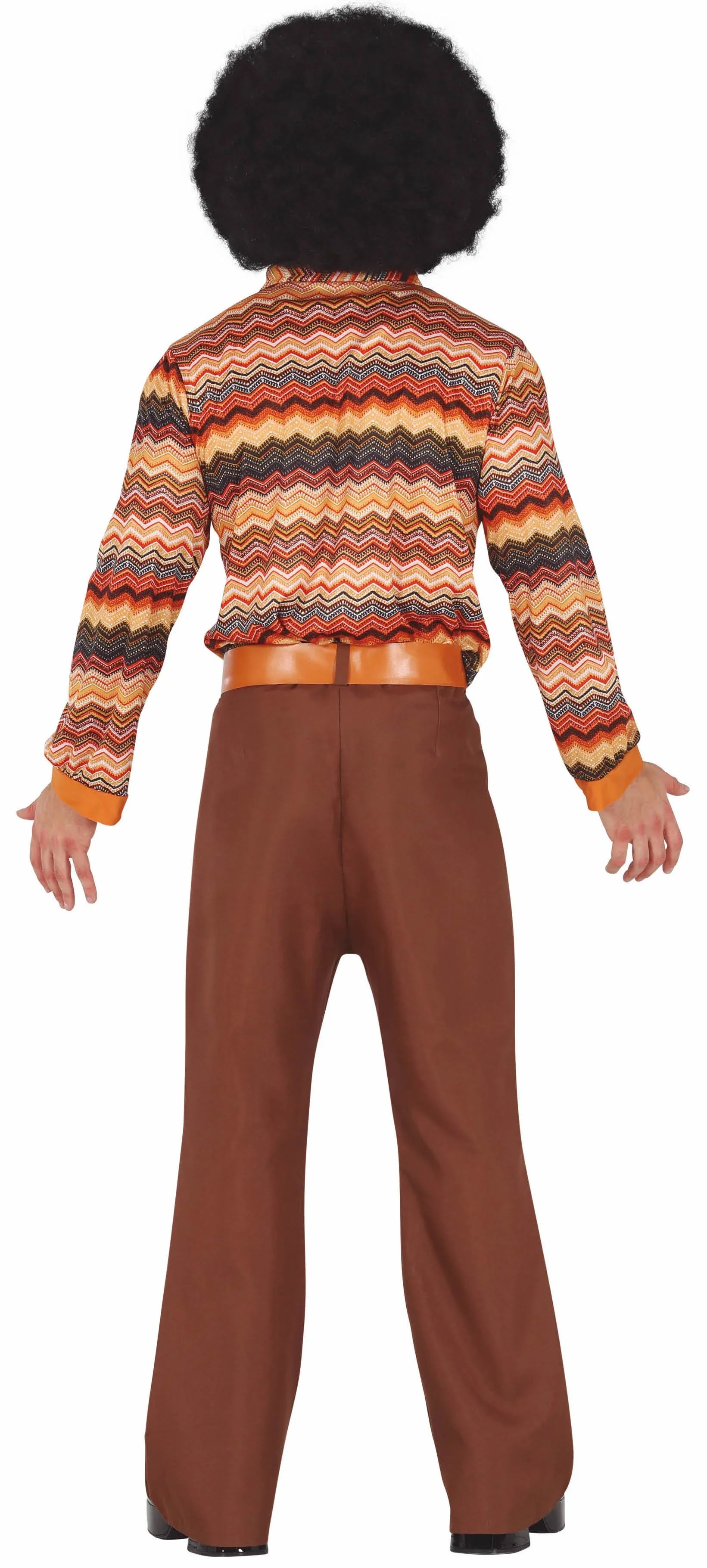 Disfraz Años 70 Marrón Estampado para Hombre Años 70 Guirca