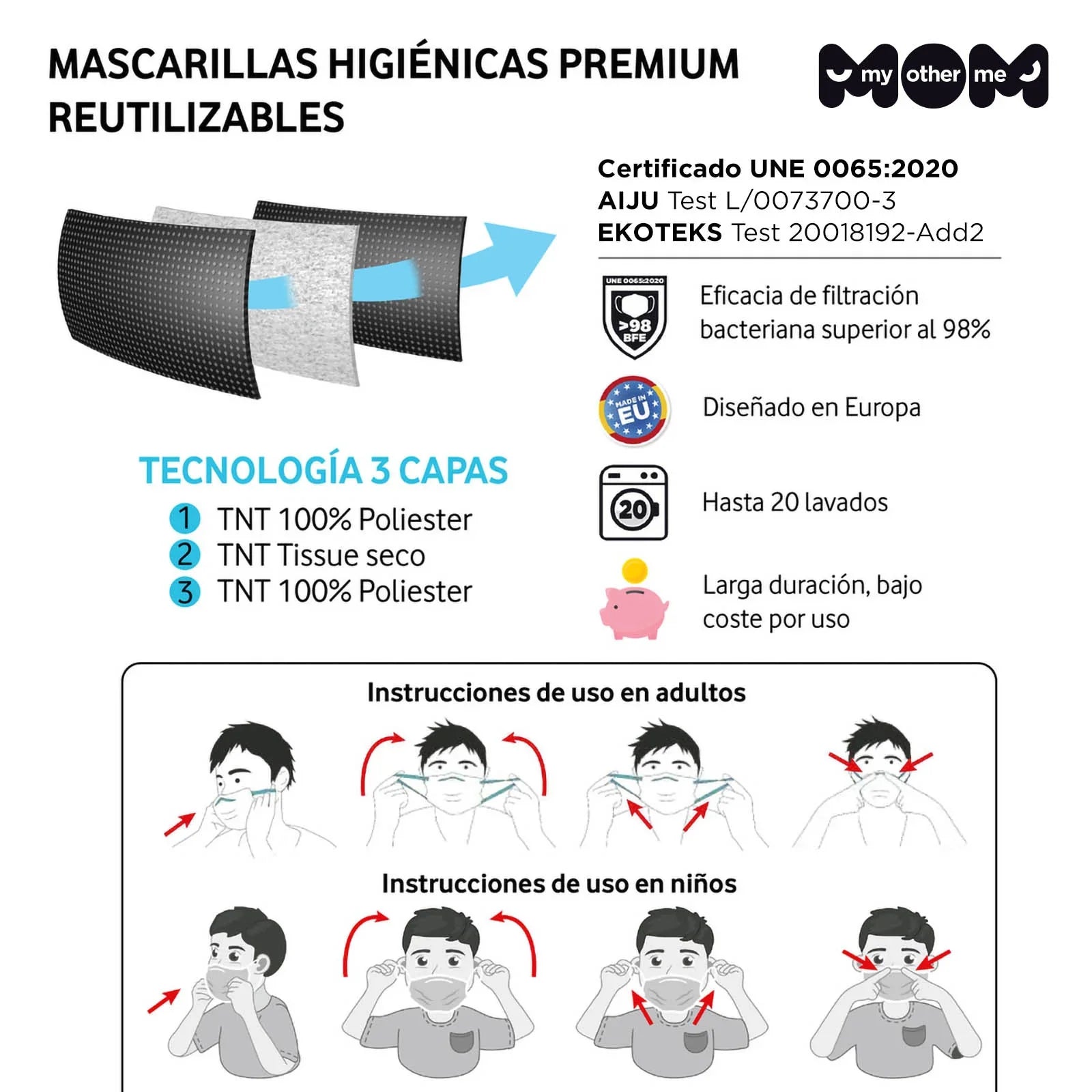 Mascarilla Sobreviví al 2020 para Adulto Mascarillas Viving