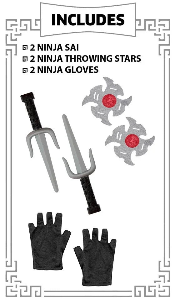 Disfraz de Ninja Rojo con Accesorios Infantil Ninjas Widmann