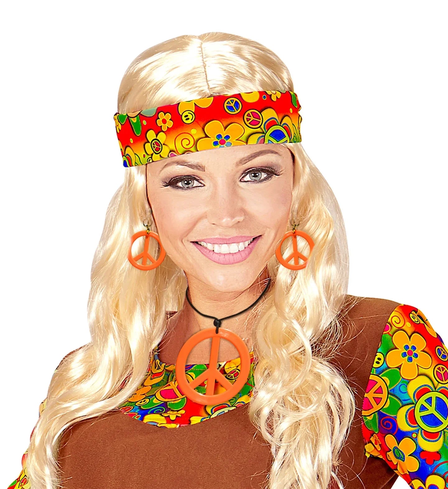 Pendientes y Collar Hippies en Diferentes Colores COMPLEMENTOS Widmann