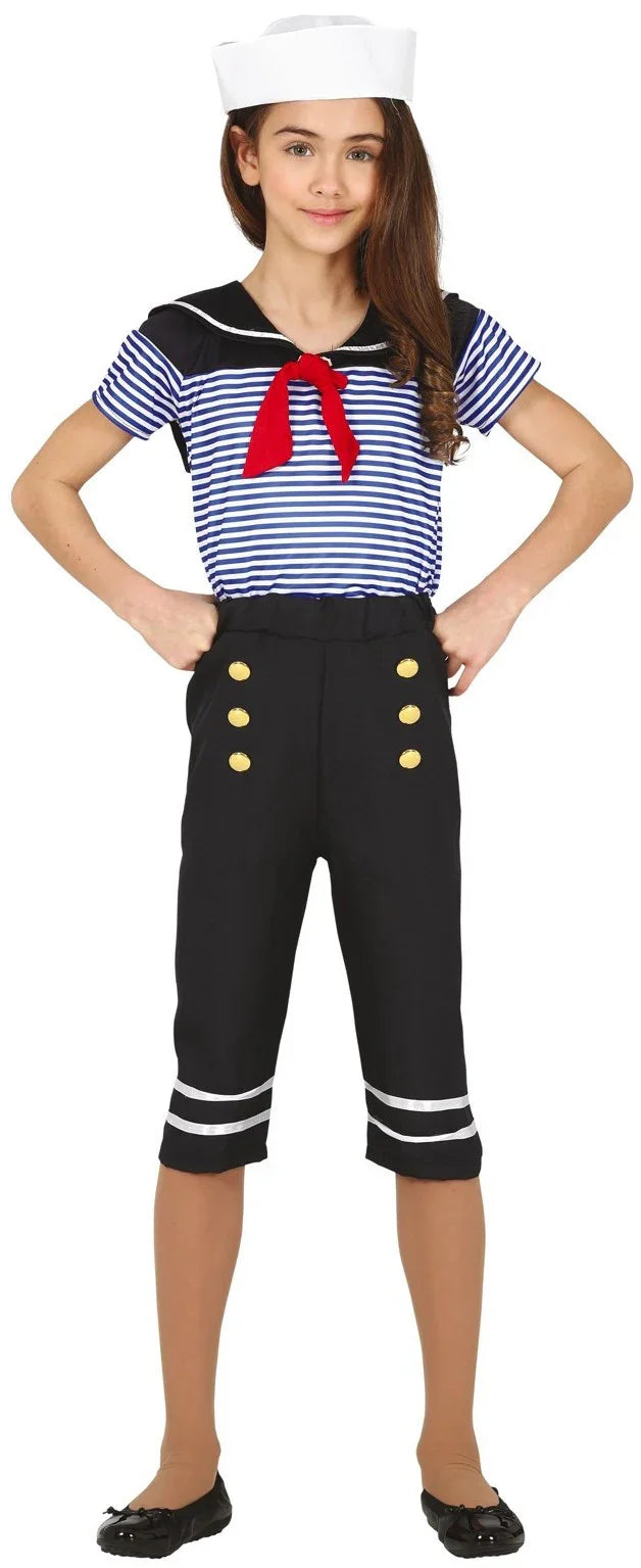 Disfraz de Marinera Elegante para Niña Marineros Infantiles Guirca