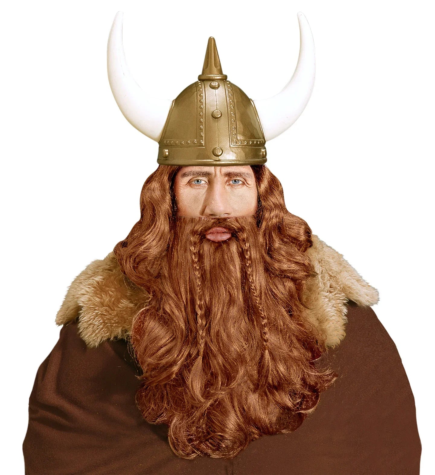 Peluca Pelirroja con Barba de Vikingo COMPLEMENTOS Widmann