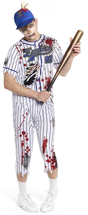Disfraces en Pareja de Jugador de Béisbol Zombie