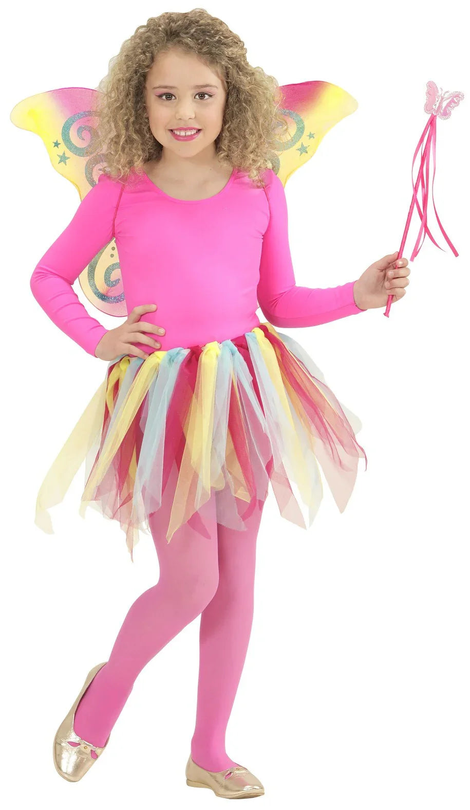 Kit de Hada Multicolor Infantil con Tutú, Alas y Varita Duendes, Hadas y Elfos Widmann