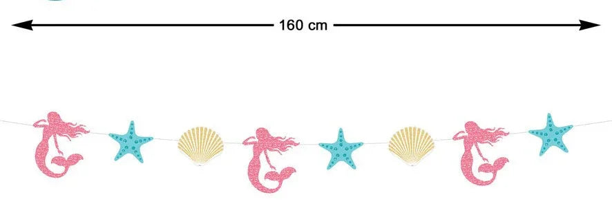 Guirnalda con Sirenas, Estrellas de Mar y Conchas Marinas Decoración y Menaje Verano Atosa