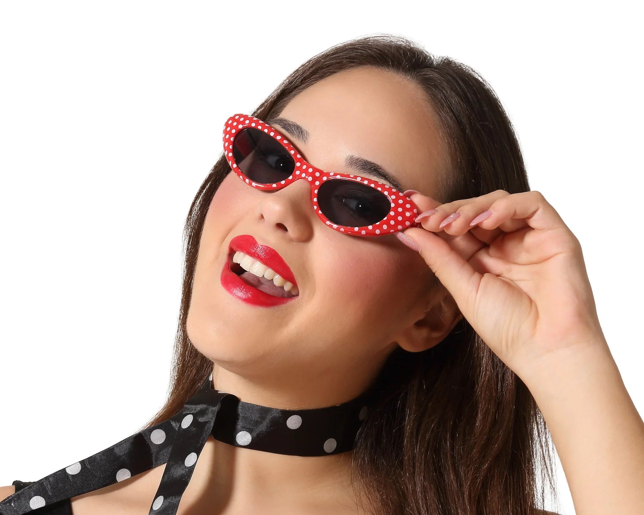 Gafas Años 50 Rojas de Lunares Blancos Gafas Viving