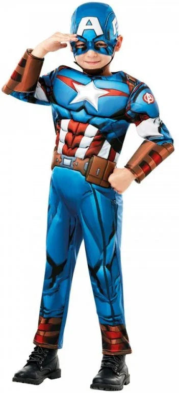 Disfraz de Capitán América Cómic para Niño Superhéroes Infantiles Rubies