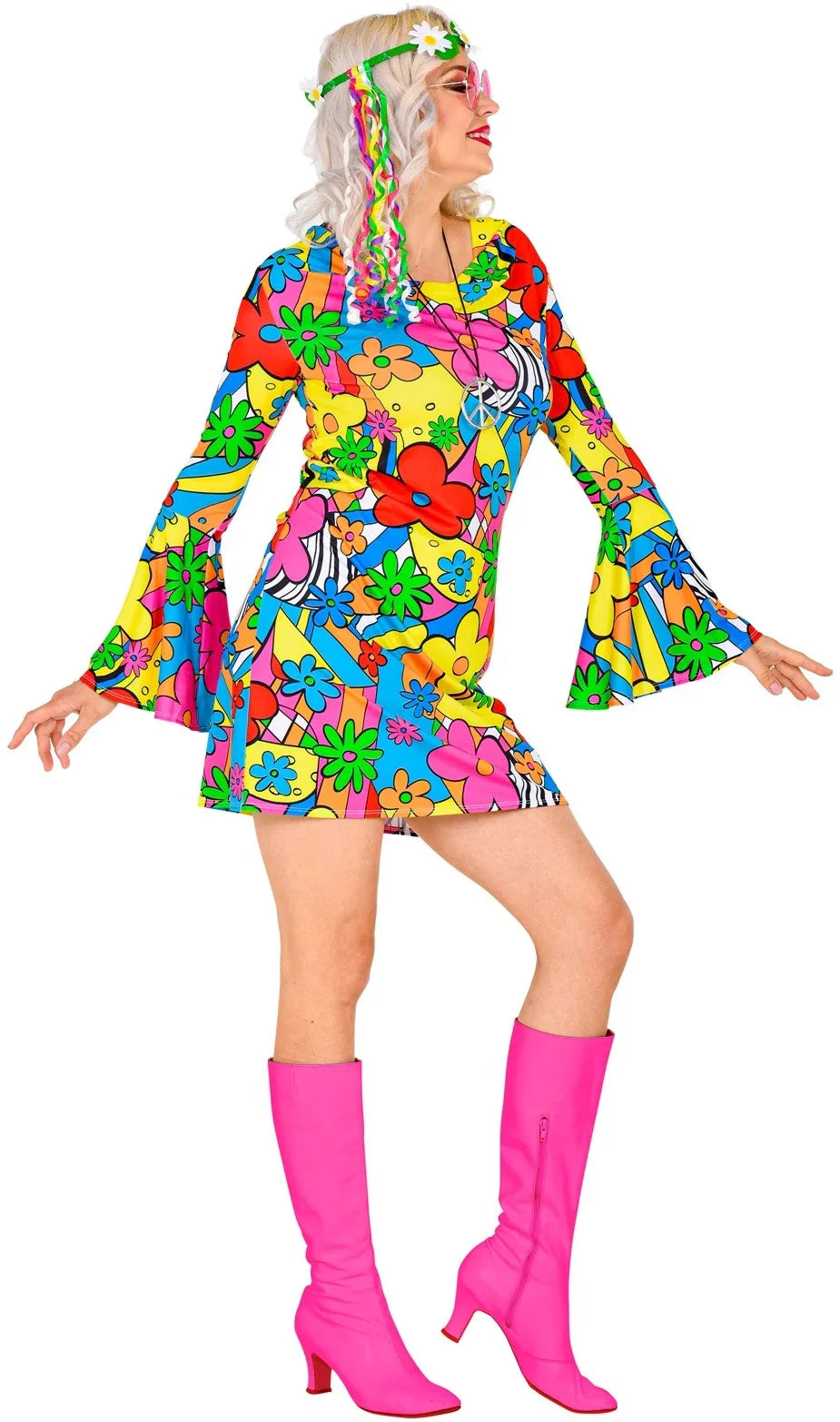 Disfraz Años 70 estilo Hippie para Mujer Años 60, 70 y 80 Widmann