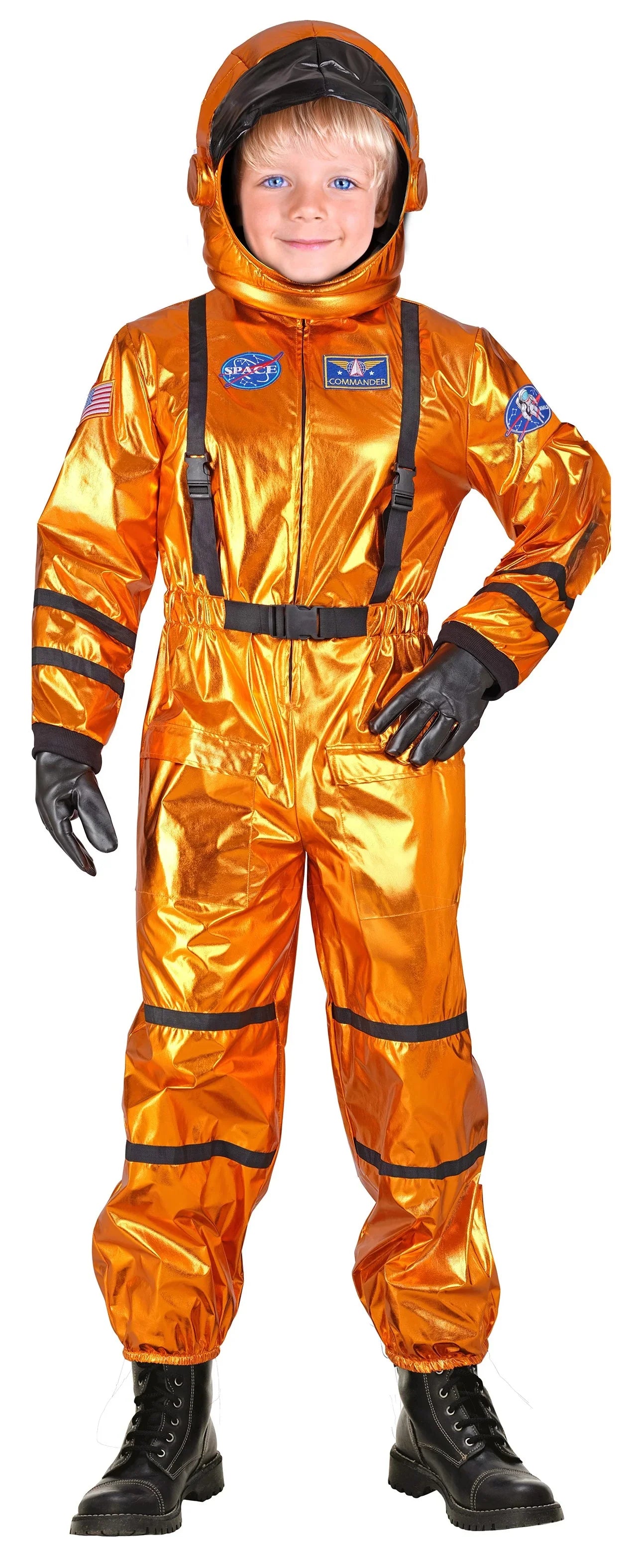 Disfraz de Astronauta Naranja con Casco Infantil Astronautas Infantiles Widmann