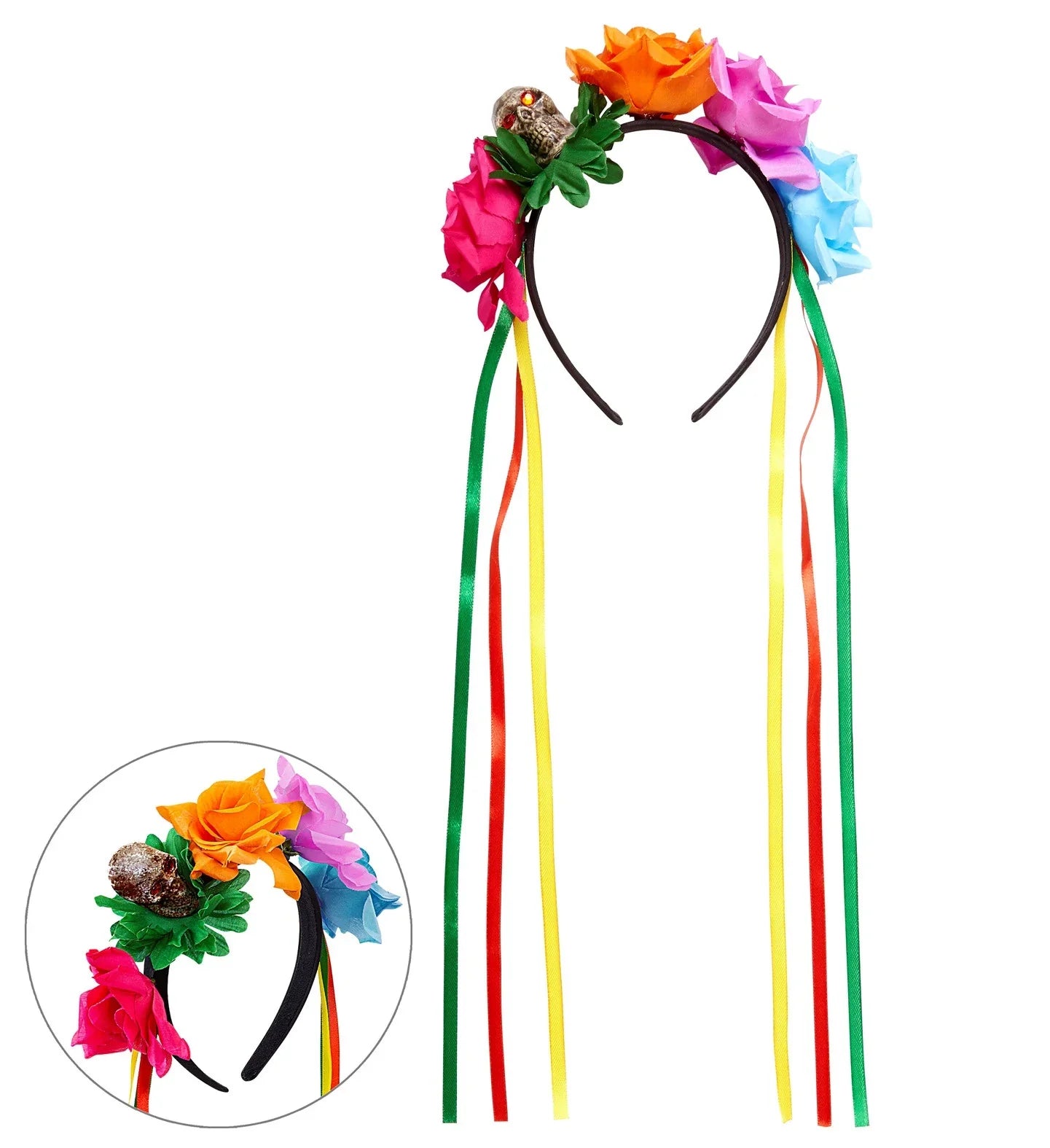 Diadema de Catrina con Rosas y Calavera Catrina Widmann