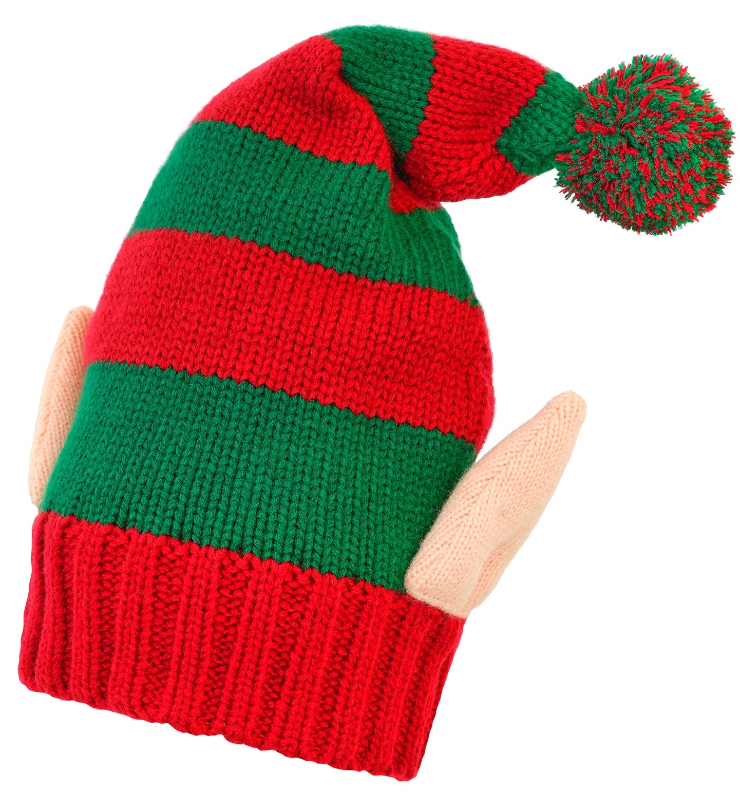 Chapéu de Duende Ajudante do Pai Natal em Tricô
