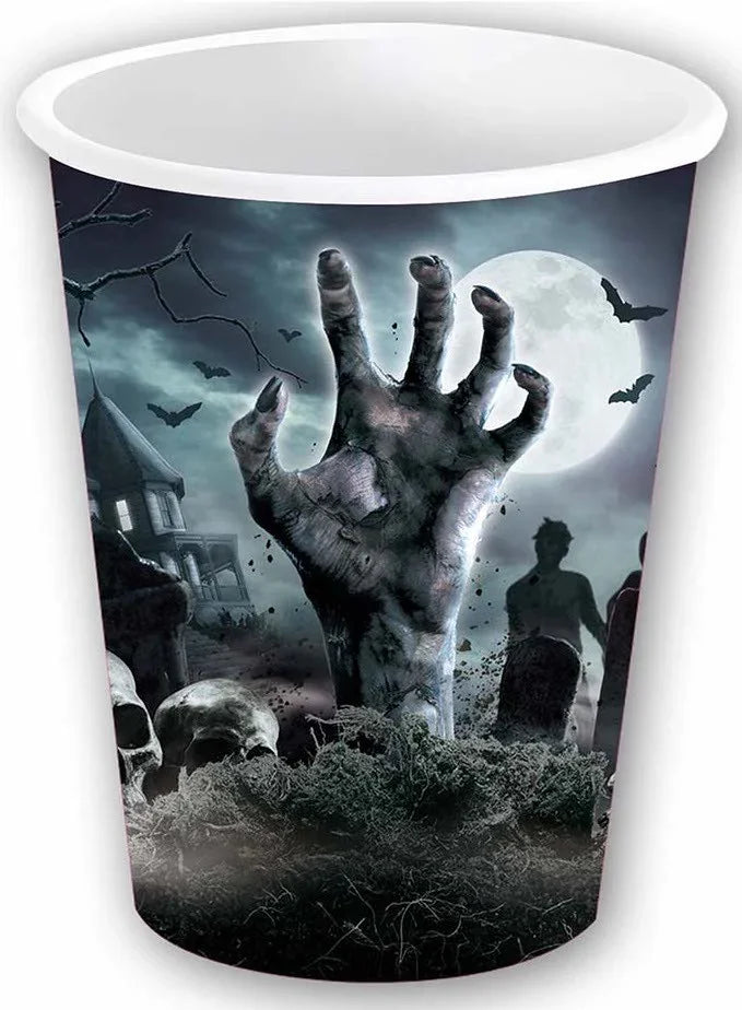 Pack 6 Vasos Zombie Menaje Halloween Guirca