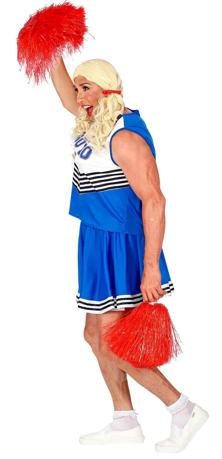Disfraz de Animadora Azul y Blanco para Hombre Animadoras Widmann
