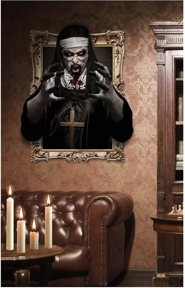 Adhesivo Pared Monja Asesina Decoración Halloween Guirca