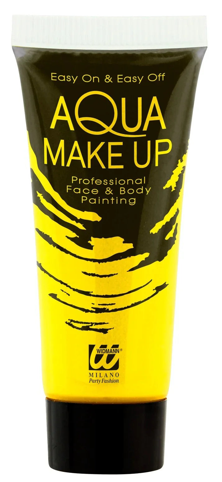 Maquillaje al Agua Amarillo Neón en Tubo Maquillaje al Agua Widmann