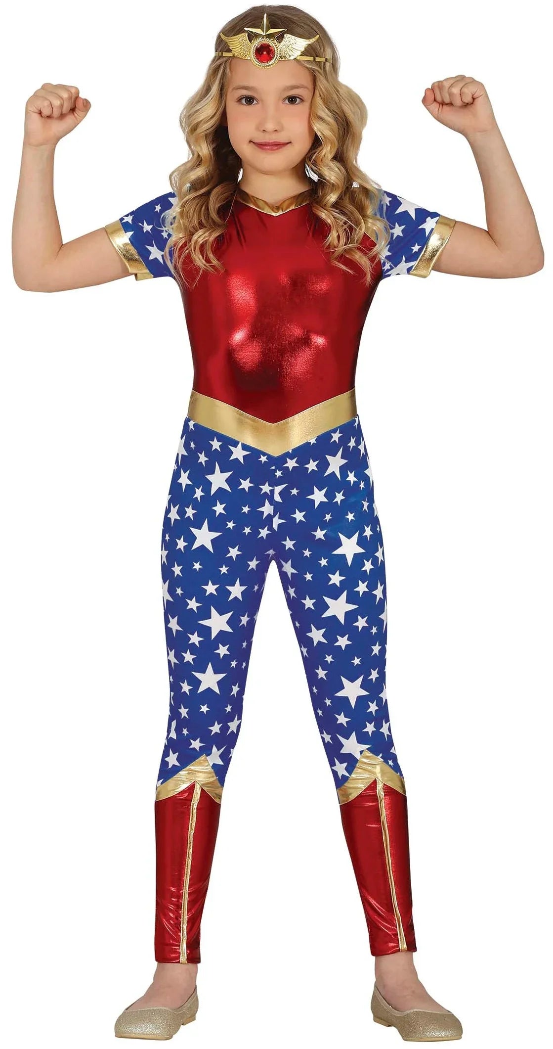 Disfraz de Wonder Lady Estrellas para Niña Wonder Woman Guirca