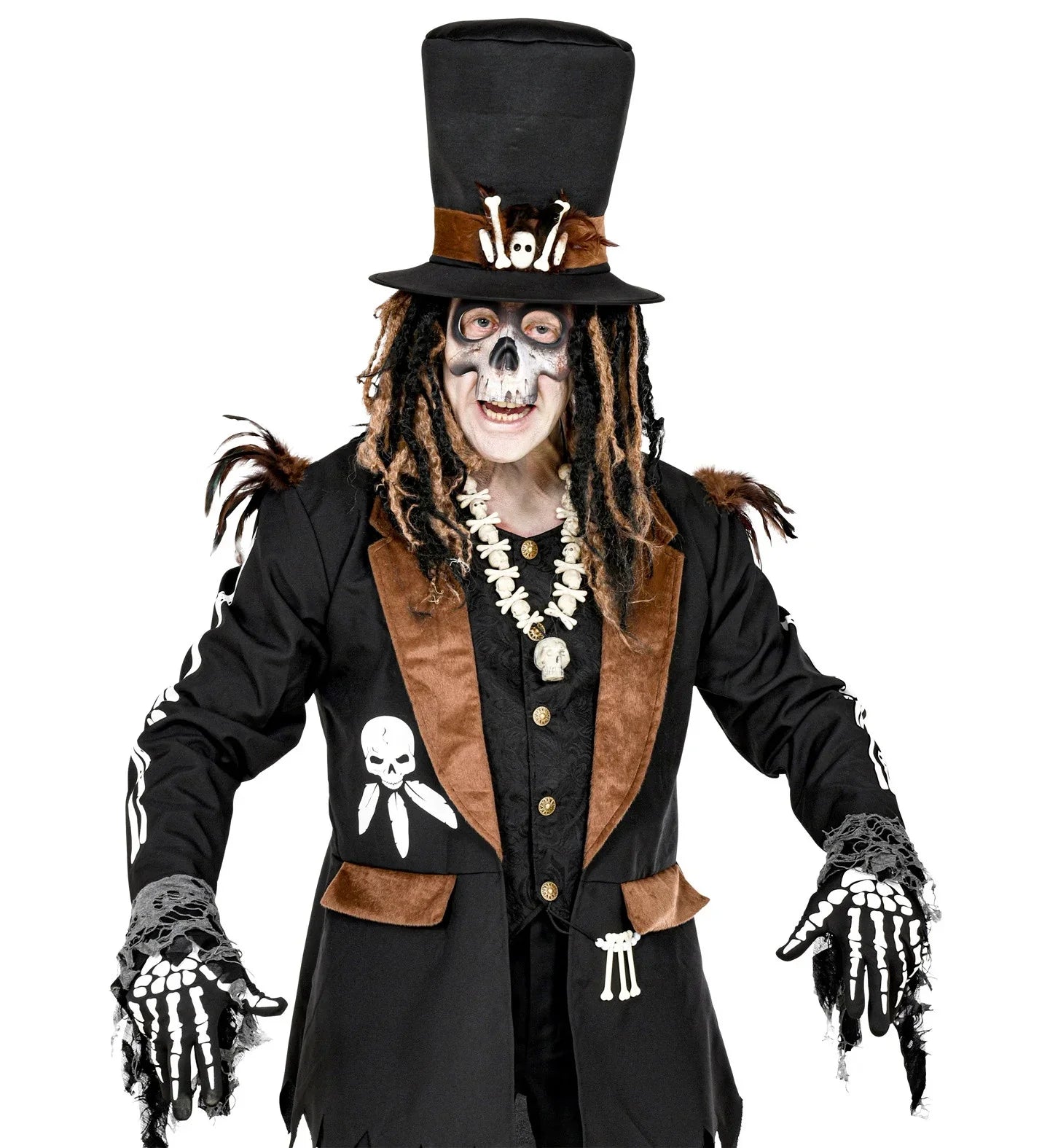 Guantes de Esqueleto con Huesos para Adulto Guantes Widmann