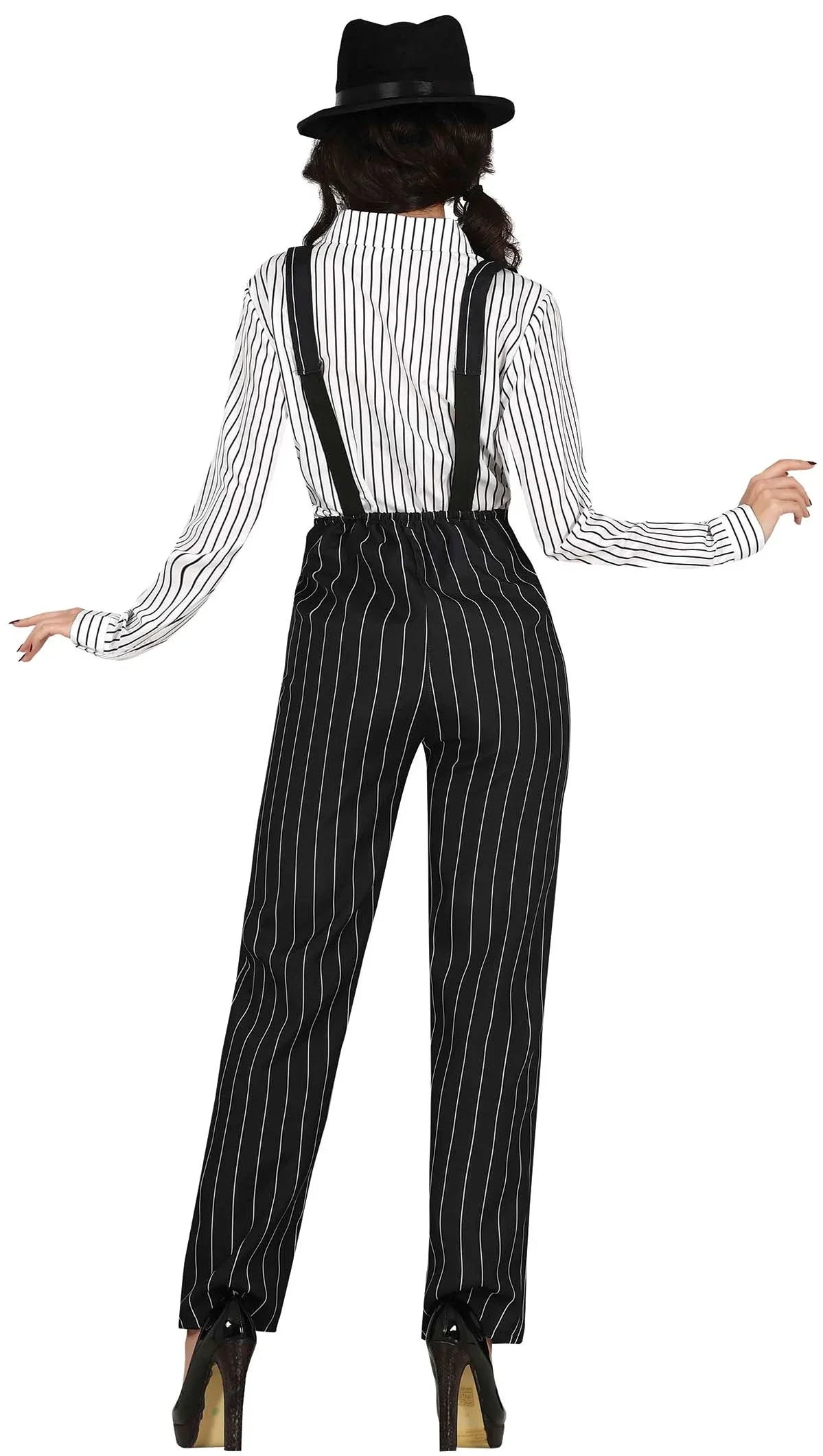 Disfraz de Gánster Mafiosa para Mujer Gánster y Mafioso Guirca