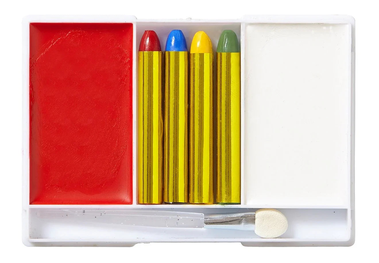 Set de Maquillaje de Payaso Colorido Kits de Maquillaje Widmann