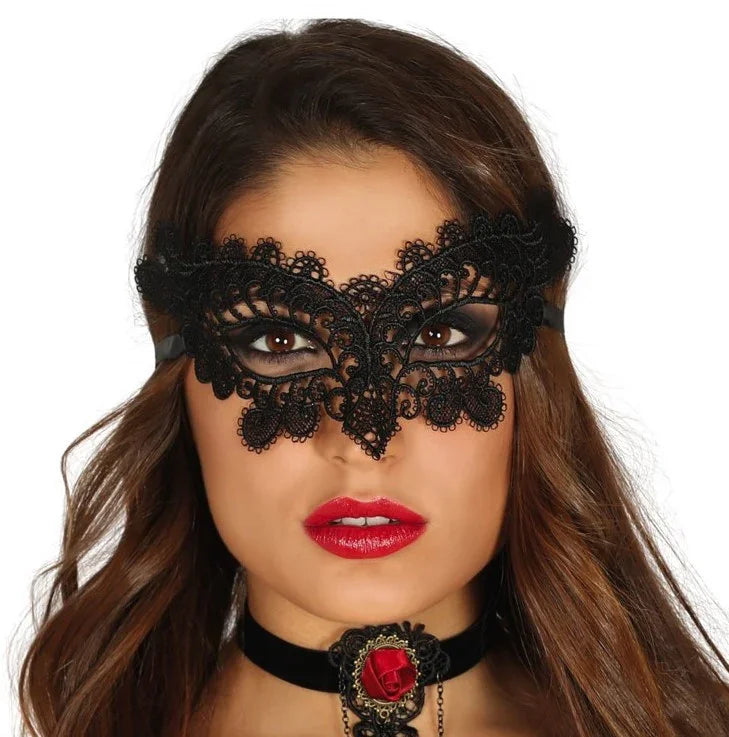 Antifaz Negro de Encaje Antifaces Guirca