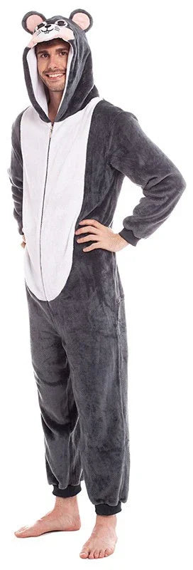 Disfraz de Ratón Gris de Peluche para Adulto Ratón y Ratita Partilandia