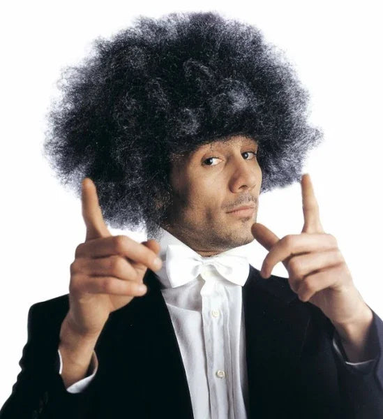 Peluca Afro Morena con Canas COMPLEMENTOS Widmann