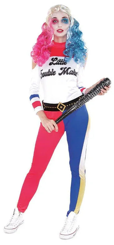 Disfraz de Harley Villana con Mono para Mujer Harley Quinn Partilandia