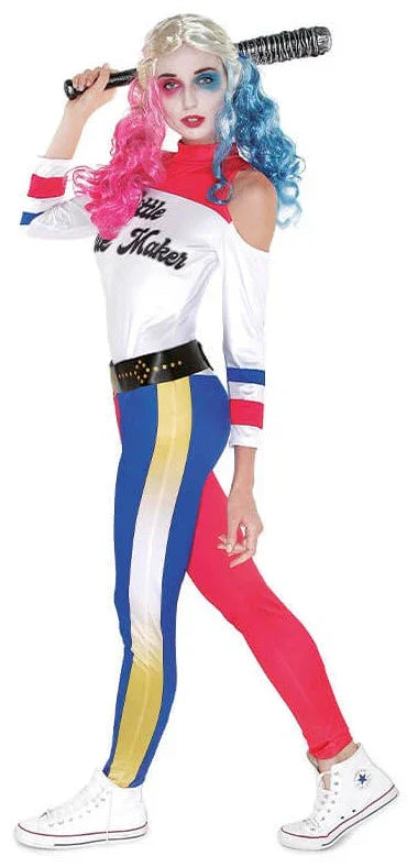 Disfraz de Harley Villana con Mono para Mujer Harley Quinn Partilandia