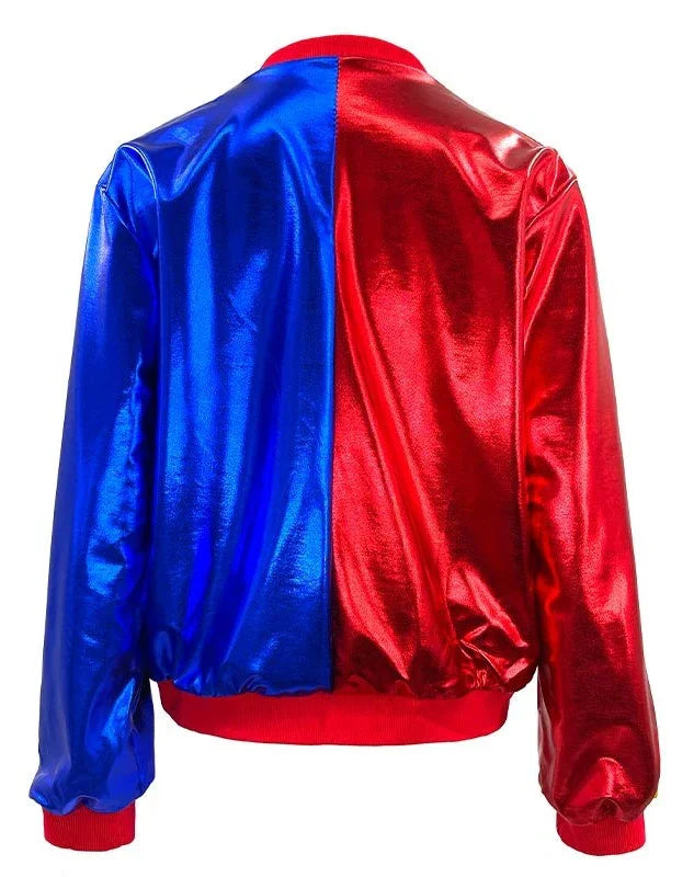 Chaqueta Bomber de Harley Villana Roja y Azul para Mujer Harley Quinn Partilandia